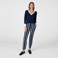 Downtown Stripe Pants - Hurricane Blue