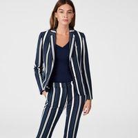 Downtown Stripe Blazer - Hurricane Blue