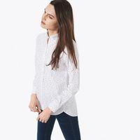 dot printed shirt white