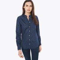 Dot Printed Shirt - Evening Blue