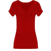 dolores v neck short sleeve t shirt red