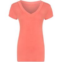 dolores v neck short sleeve t shirt coral