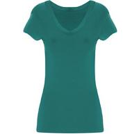 dolores v neck short sleeve t shirt turquoise