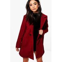 double breasted boyfriend coat wine