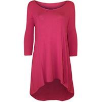 Donna Dip Hem Top - Cerise