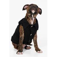 dog denim jacket black