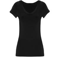 dolores v neck short sleeve t shirt black