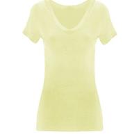 Dolores V Neck Short Sleeve T-shirt - Cream