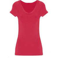 dolores v neck short sleeve t shirt cerise