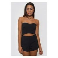 Double Impact Black Shorts & Bralet Co-Ord