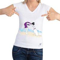 dog fashion dog on beach t shirts