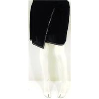 Dolce & Gabanna Size 6 Asymetric Sheer Black Swarovski Crystal Embellished Wrap Skirt