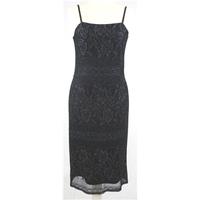 Dorothy Perkins - Size 10 - Black Pearlescent - Crocheted LBD Dress
