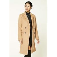 Double-Breasted Wool Blend Coat