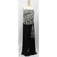 dorothy perkins size 14 black white strapless catsuit dorothy perkins  ...