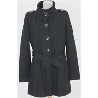 dorothy perkins size 12 black wool blend coat