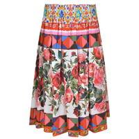 dolce and gabbana majolica pleated skirt