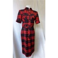 dolce gabana rech check dress dolce gabana size 10 red knee length dre ...