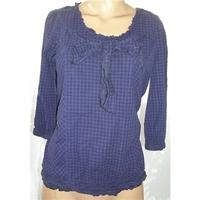 Dorothy Perkins Size 12 Purple and Black Checked Blouse