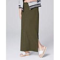 DOULE SPLIT CREPE MAXI TUBE SKIRT