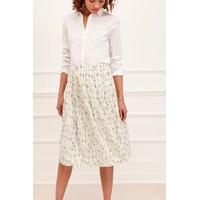 Doodle Stripe Pleated Skirt