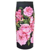 DOLCE AND GABBANA Printed Cady Pencil Skirt