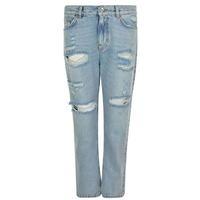 dolce and gabbana strawberry applique distressed jeans