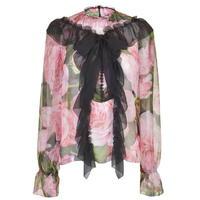 DOLCE AND GABBANA Rose Print Blouse