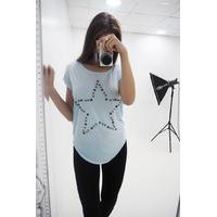 Dominique studded star jersey tee