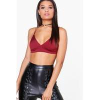 Double Strap Bralet - burgundy