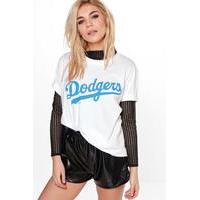 Dodgers Oversized License Tee - white