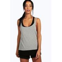 Double Layer Sports Vest - grey marl