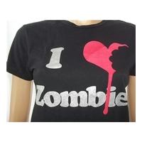 Doodley Tees Small Black \'I Love Zombies\' T-Shirt