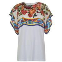 dolce and gabbana silk overlay t shirt