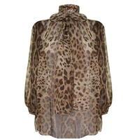 dolce and gabbana leo print blouse