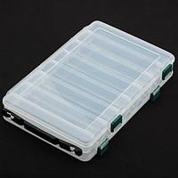 Double Layer Trannsparent Plastic Fishing Tackle Box DX026