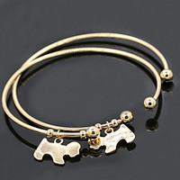 dog pendant goldsilver cuff bangle bracelet jewelry set 67cm christmas ...