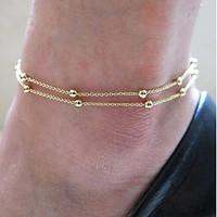 Double Chain Alloy Anklet Daily / Casual 1pc