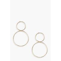 Double Circle Earrings - gold