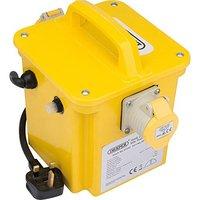 Draper 1kva 240v To 110v Portable Step Down Site Power Tool Transformer With 2