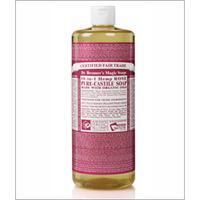 Dr Bronner Rose Castile Liquid Soap 946ml