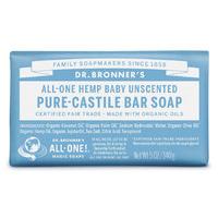 Dr Bronner Organic Baby Mild Unscented Soap Bar - 140g