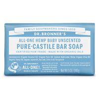 dr bronner organic baby mild unscented soap bar 140g