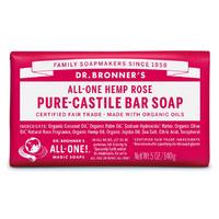 Dr Bronner Organic Rose Soap Bar - 140g