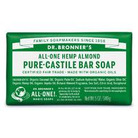 dr bronner organic almond soap bar 140g