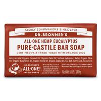 dr bronner organic eucalyptus soap bar 140g