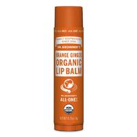 Dr Bronner Organic Lip Balm - Orange Ginger - 4g