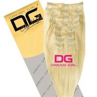 dream girl euro clip on hair extensions 20 inch 613