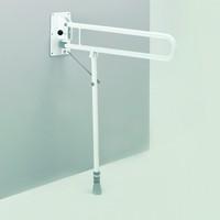 drop down toilet support rail with support leg