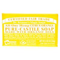 Dr Bronner\'s Citrus Orange Organic Soap Bar - 140g